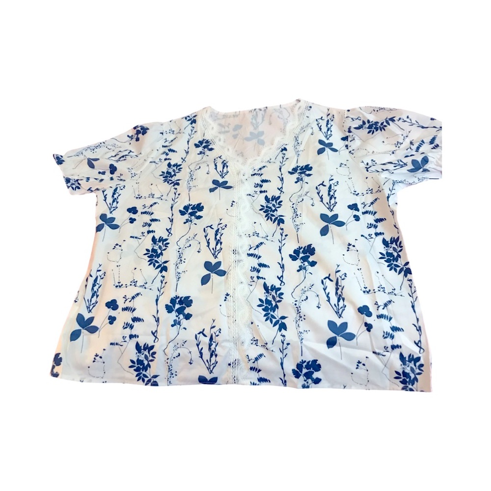 🌷Cute Casual Blue & White Top